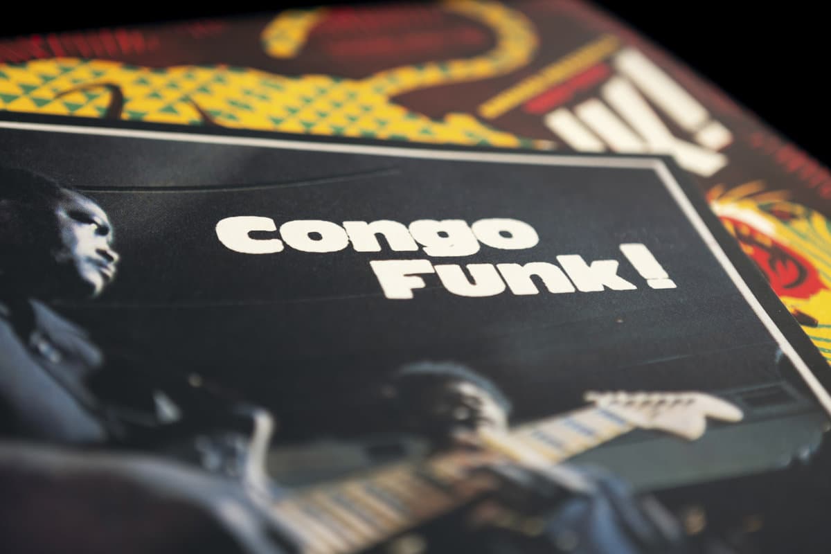 Congo Funk! 2LP vinyl compilation from Analog Africa. Black vinyl with gatefold sleeve and 16-page full-color booklet featuring rare Congolese funk tracks.