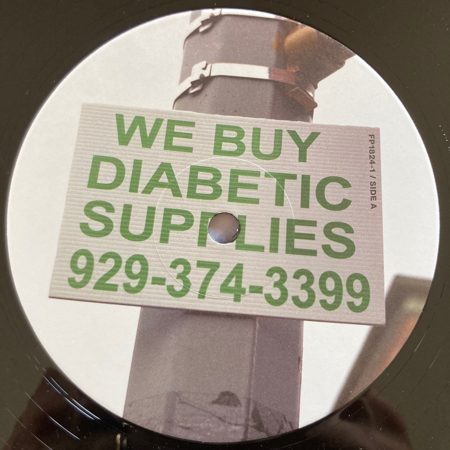 Vinyl label for We Buy Diabetic Test Strips by Armand Hammer