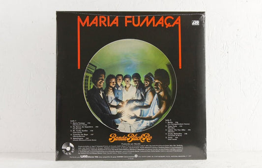 Vinyl record cover with 'Maria Fumaóa' and 'Banda Black Rio' on a white background