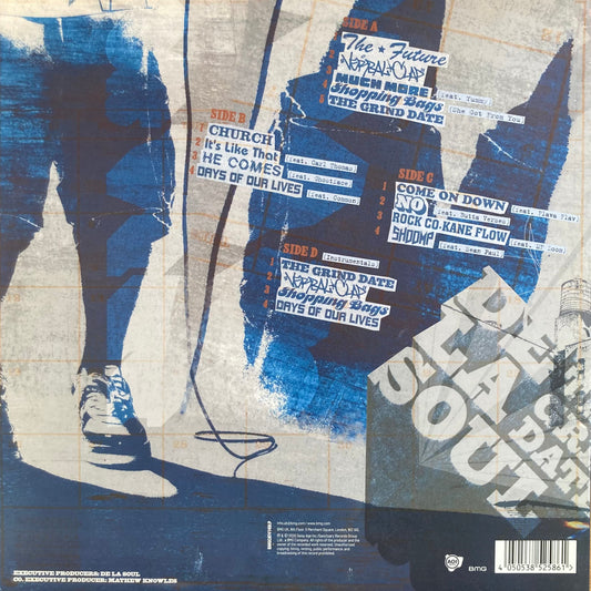 Back cover of De La Soul’s The Grind Date, 2LP, 2020 repress