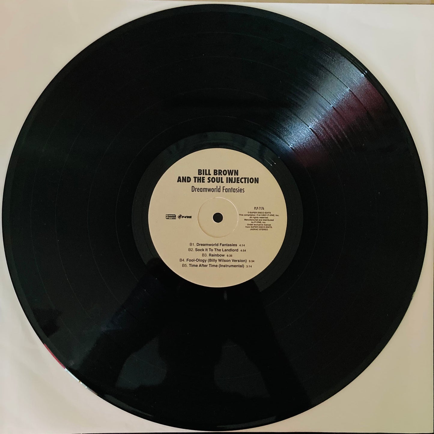 Close-up of side B of P-Vine LP Dreamworld Fantasies by Bill Brown and the Soul Injection