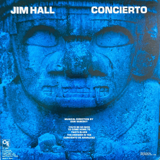 Back cover of CTI Records pressing of Concierto by Jim Hall (GP 3030)