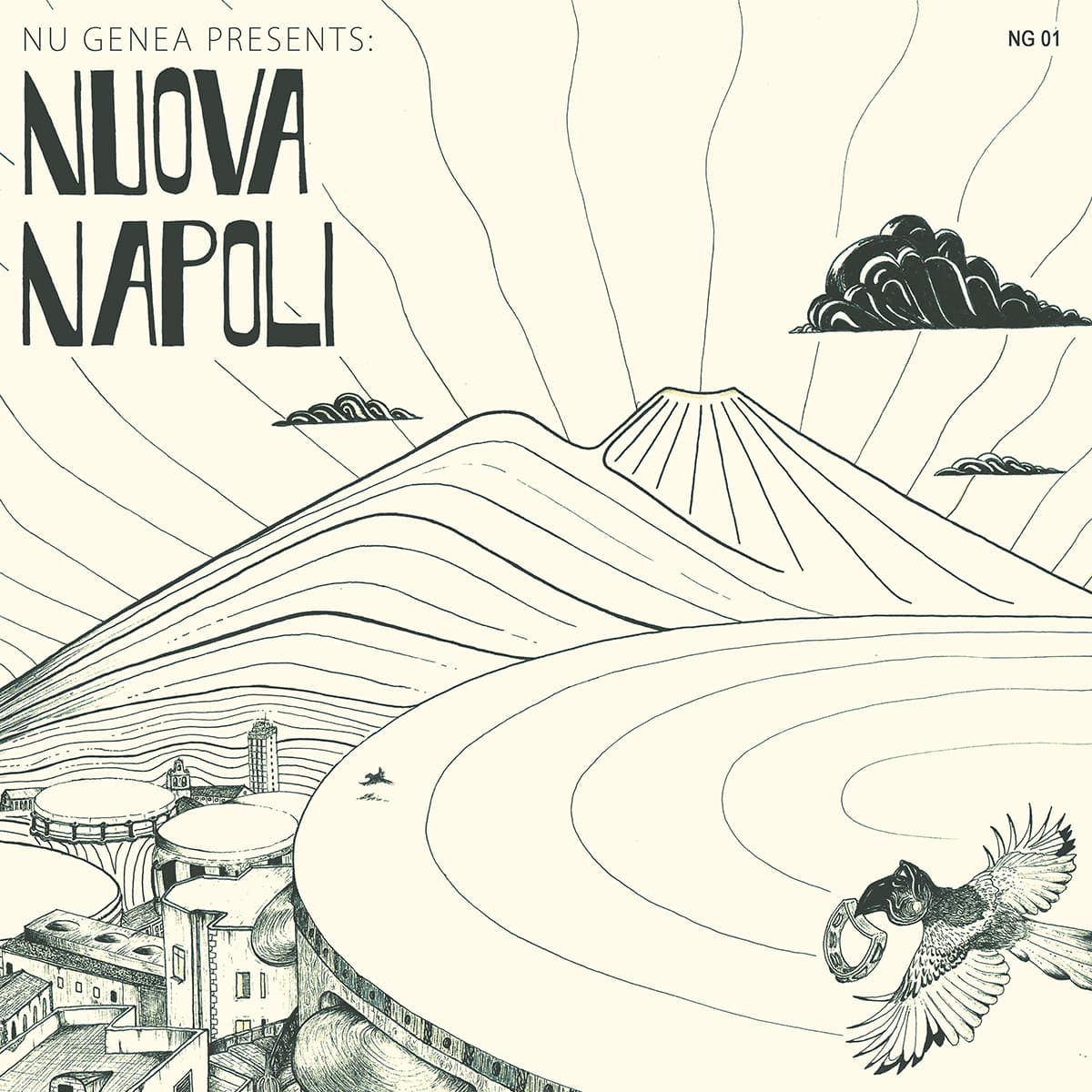 Nu Genea – Nuova Napoli LP reissue in tip-on sleeve; Mediterranean funk meets Neapolitan disco and boogie in a sun-drenched modern classic.