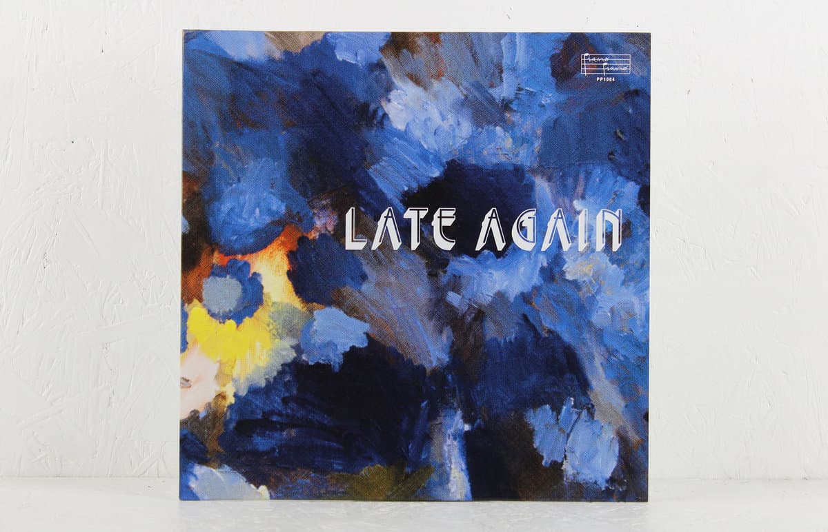 Album cover of Sven Wunder – Late Again, a cinematic jazz-funk LP in a deluxe tip-on sleeve, combining orchestral textures with mellow nighttime moods.