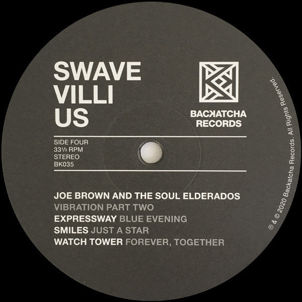 Vinyl label, side four, for Swave Villi Us compilation on Backatcha Records