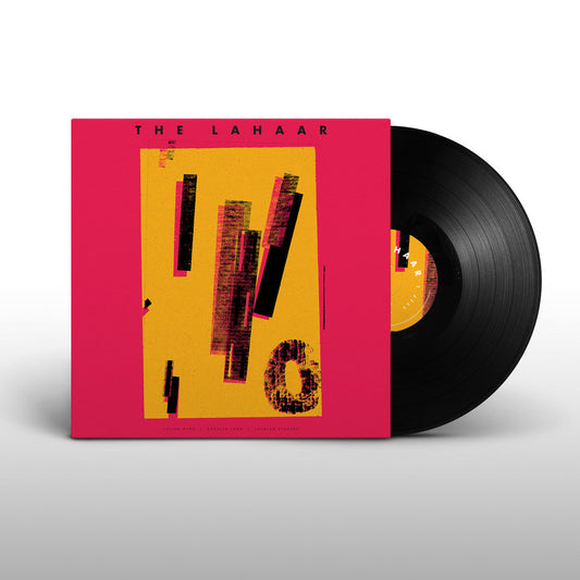 Cover art and vinyl for The Lahaar against a white background.