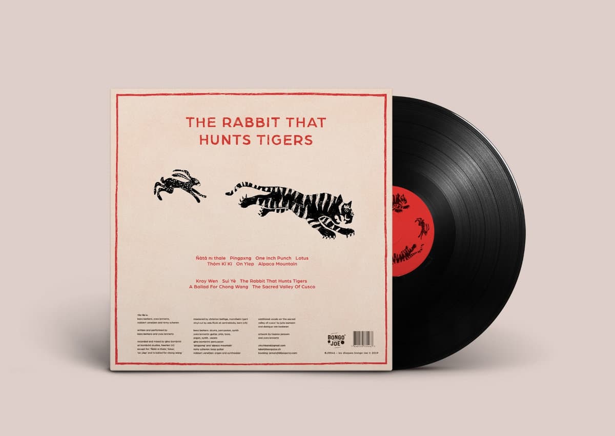 Yin Yin – The Rabbit That Hunts Tigers (1LP black vinyl, 2023 reissue). Thai psych-funk, surf, and disco grooves on Les Disques Bongo Joe.