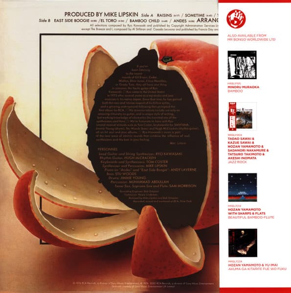 Album cover with abstract design and text, featuring a prominent banana-like shape.