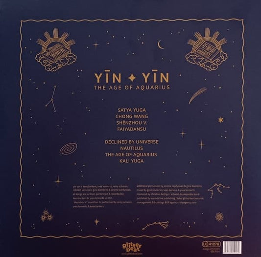 Album cover with star constellations and text on a dark blue background