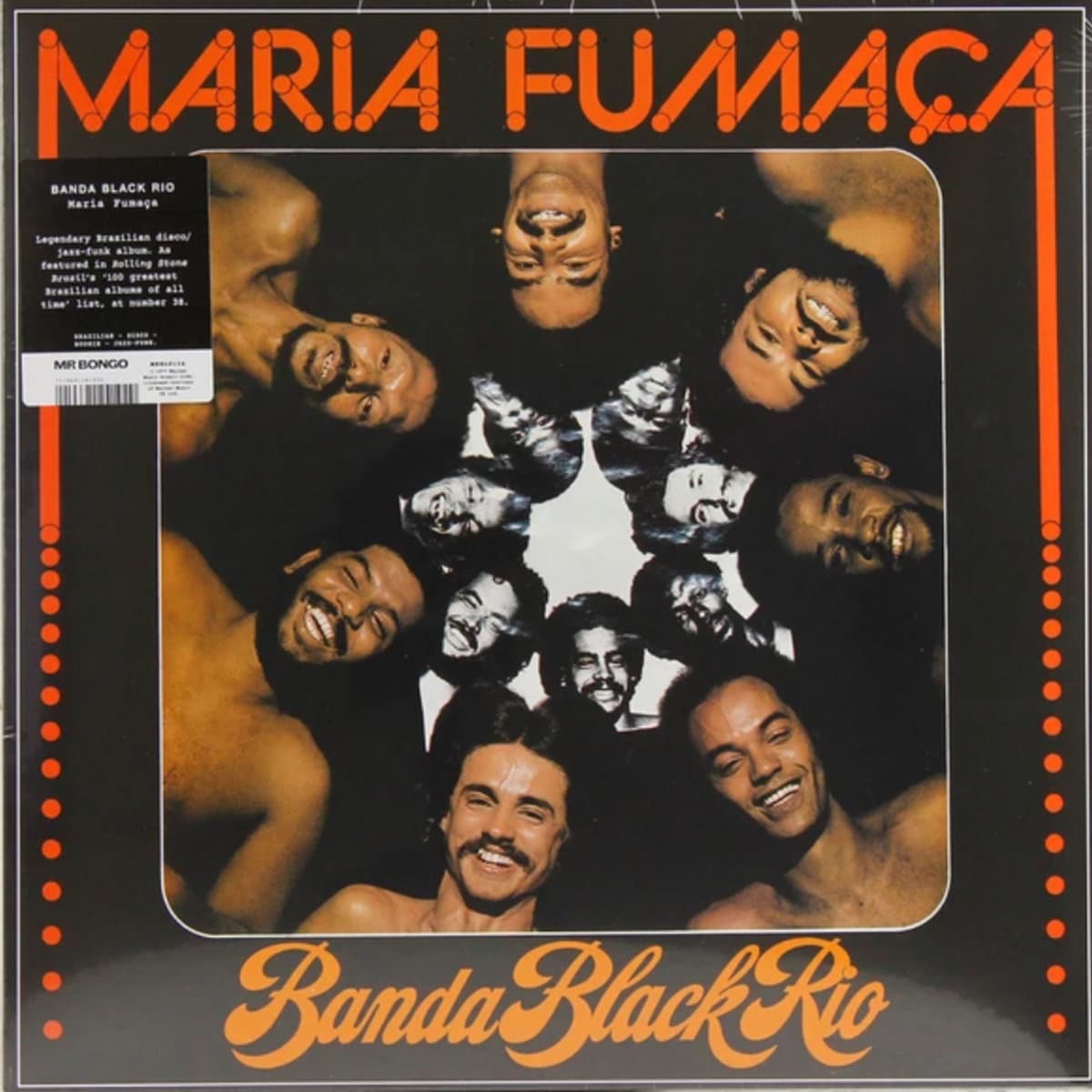 Album cover of 'Maria Fumaça' by Banda Black Rio with a circular arrangement of faces.