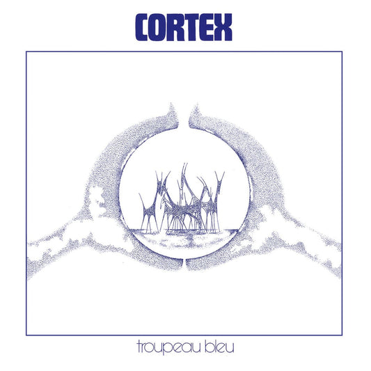 Album cover for 'Cortex - Tropeau Bleu' with abstract design and text