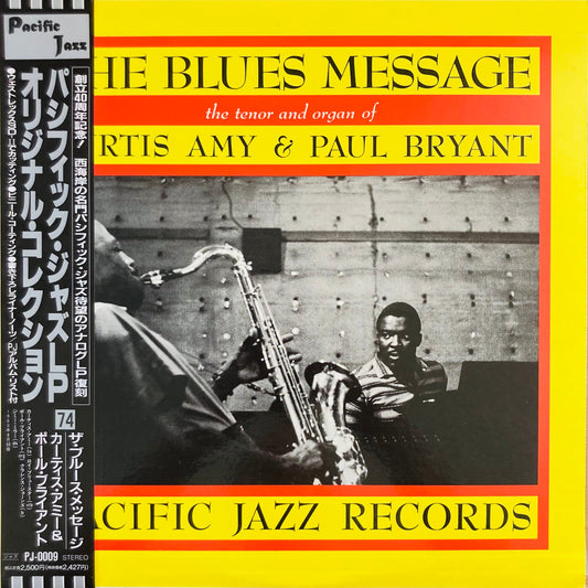 Front cover of Curtis Amy & Paul Bryant – The Blues Message, 1992 Japanese reissue with obi strip
