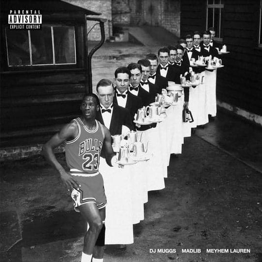 Album cover for Champagne For Breakfast by Meyhem Lauren, produced by DJ Muggs and Madlib – limited edition 180g black vinyl with alternate artwork.