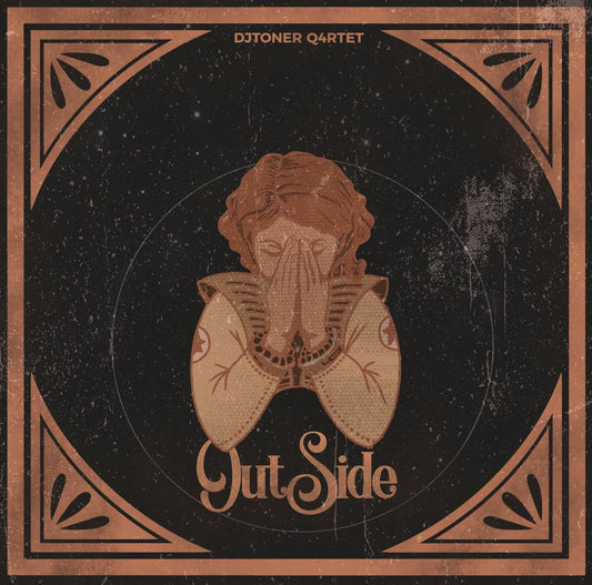 Album cover with a stylized face design and 'Out Side' text on a dark background.