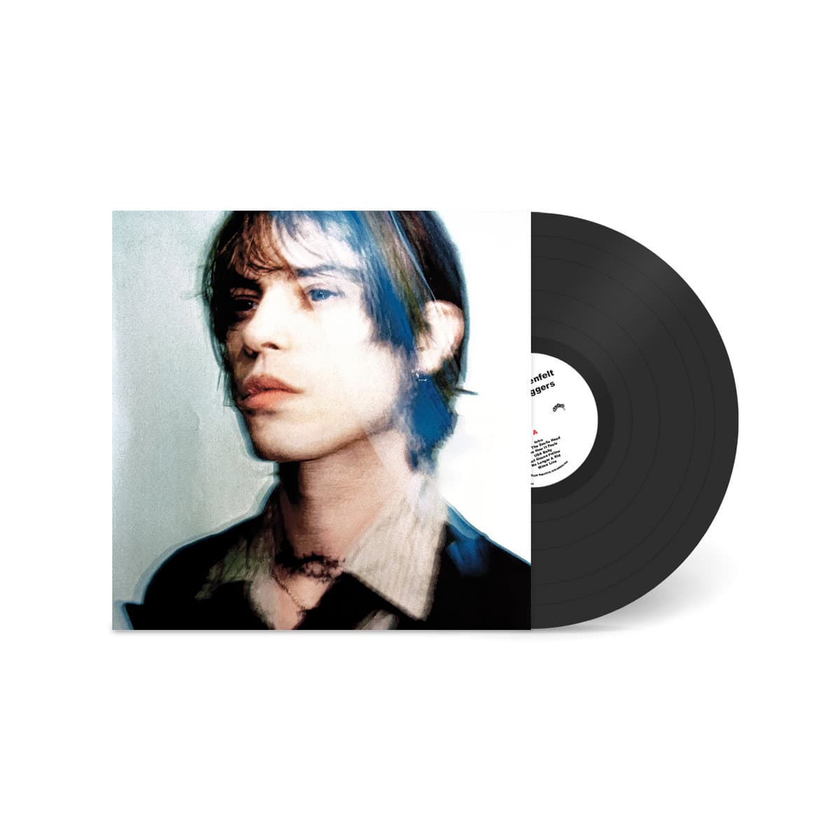 Vinyl record for Elias Rønnenfelt - Speak Daggers with a portrait on the cover against a white background