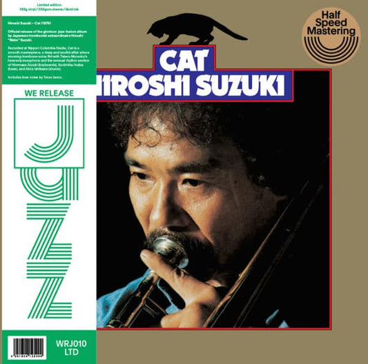 Hiroshi Suzuki’s Cat LP reissue on black 180g vinyl—Japanese jazz-funk classic with expressive trombone, Rhodes textures, and deep-pocket fusion grooves.


