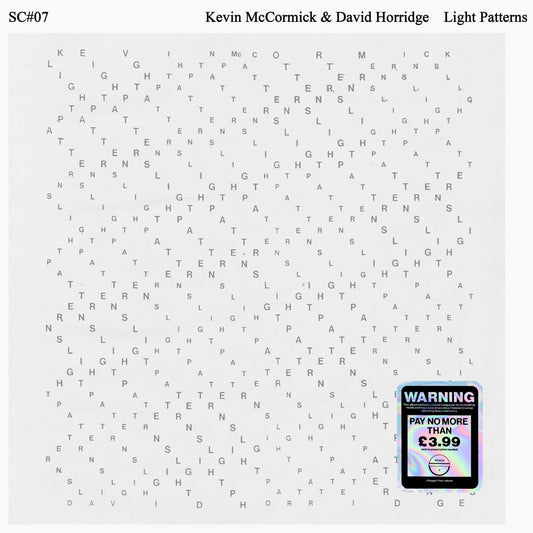 Album cover with text 'Kevin McCormick & David Horridge Light Patterns' and a warning label.