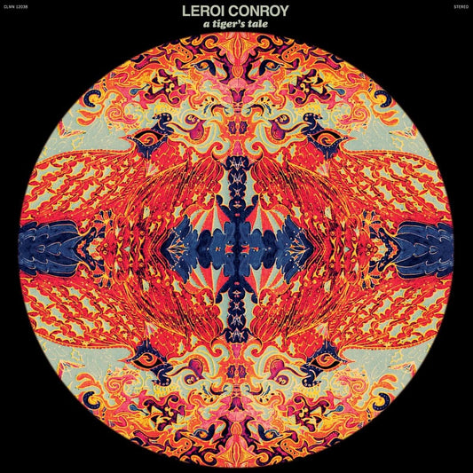 Cover art for Leroi Conroy - A Tiger's Tale  featuring a kaleidoscopic design and old fashioned text
