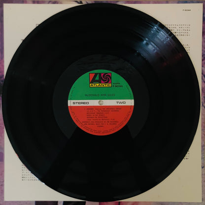 Close-up of vinyl condition for McDonald And Giles 1974 Japanese repress