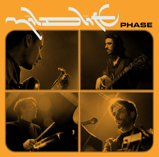 Cover of Mildlife's Phase LP on black vinyl—psychedelic jazz-funk fusion from Melbourne, packed with cosmic grooves, dreamy synths, and hypnotic rhythms.