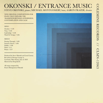 Cover art for Okonski - Elevator Music, featuring a classic jazz cover design and minimal font.