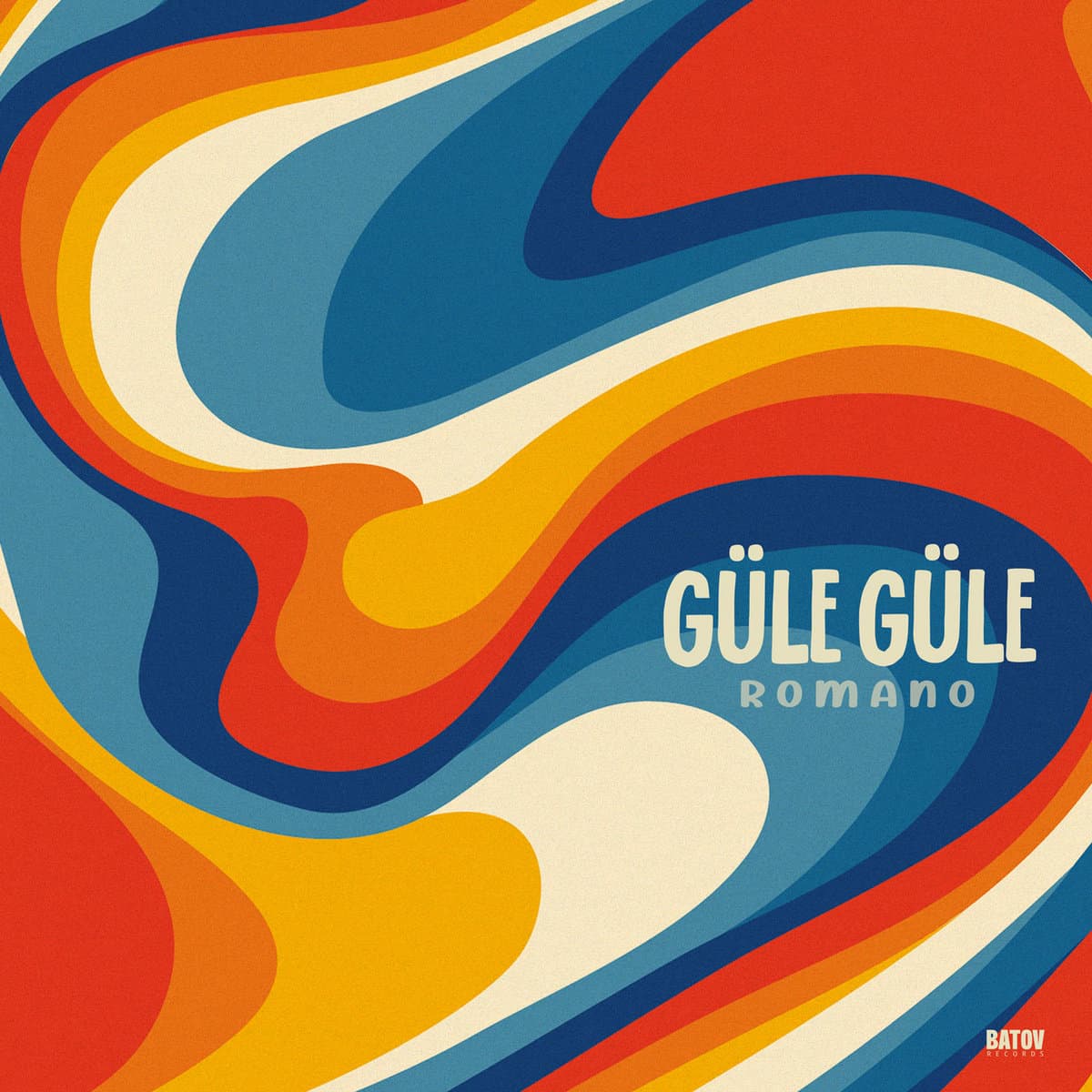 Cover art for Güle Güle by Romano, featuring a colorful, swirling psychedelic painting.