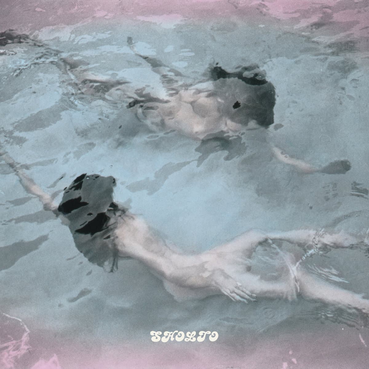 Cover art for Sholto - Sirens, featuring a painting of a person underwater with a blurred background and 'SHOLTO' text.