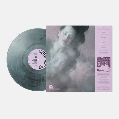 Vinyl record with a cover featuring an artistic depiction of a woman.