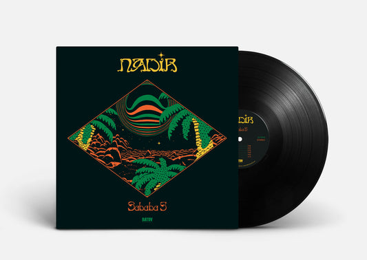 Vinyl and cover art for Sababa 5 - Nadir, against a white background.