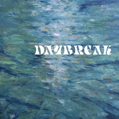 Album cover with 'Daybreak' text over a textured blue and green background