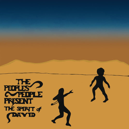 Album cover with silhouettes of people and text against a desert landscape