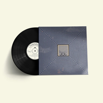 Vinyl record for Theodor - Theodor with a matching cover on a beige background