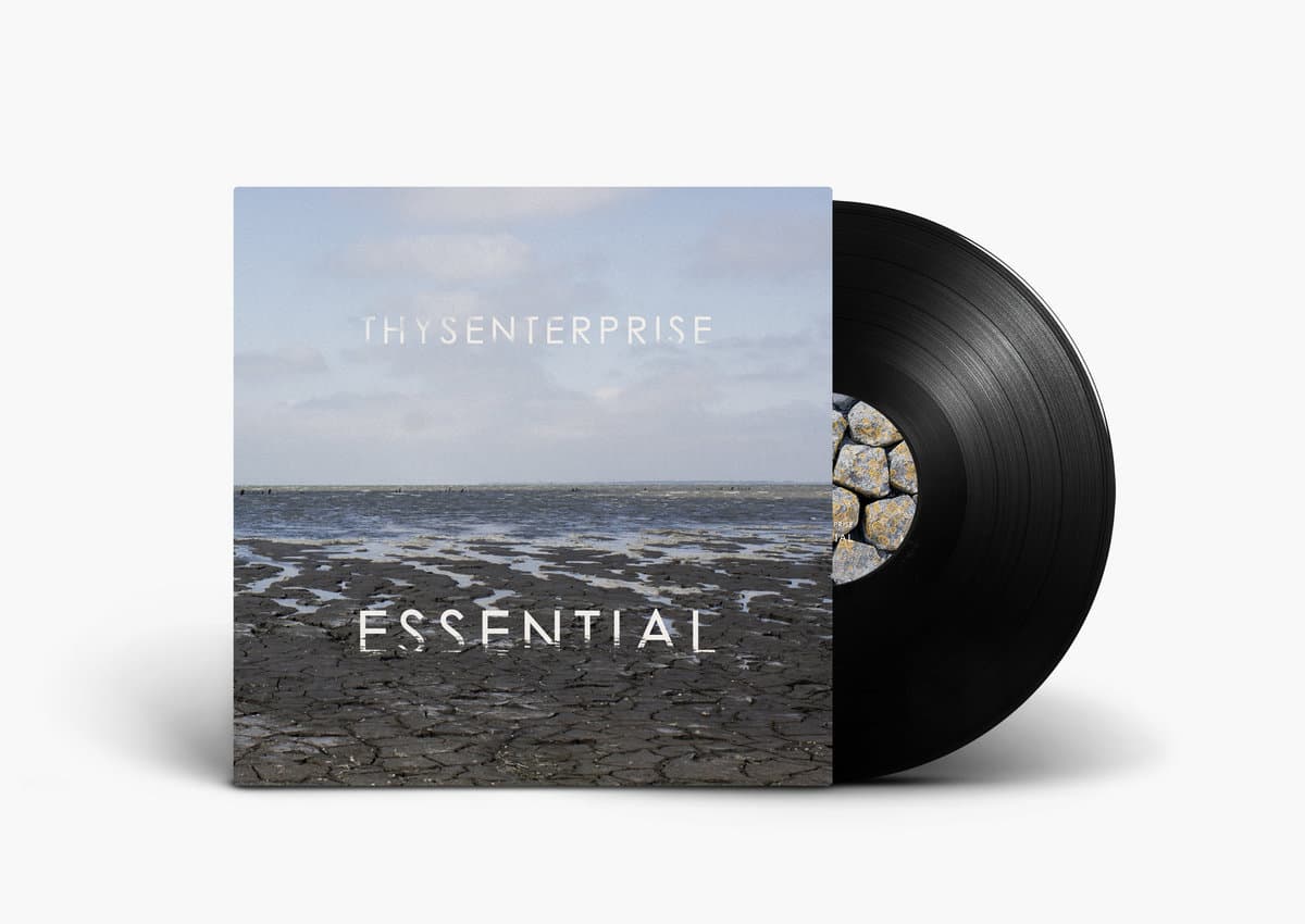 Front of vinyl record and cover for Thysenterprise - Essential with 'ThySenterprise' branding on a white background