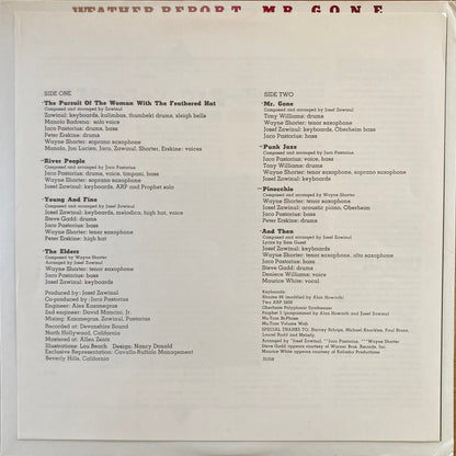 Japanese insert and obi strip laid out with Weather Report LP