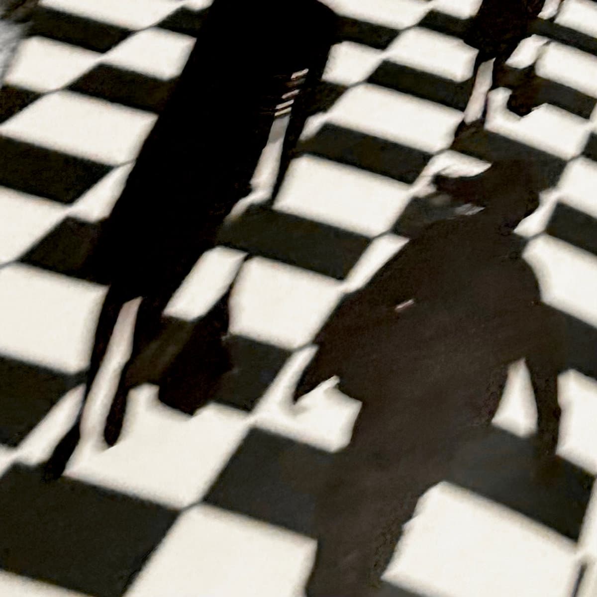 Cover art for Smerz - Big City Life, featuring an image of a black and white striped pattern with a person's legs walking on it